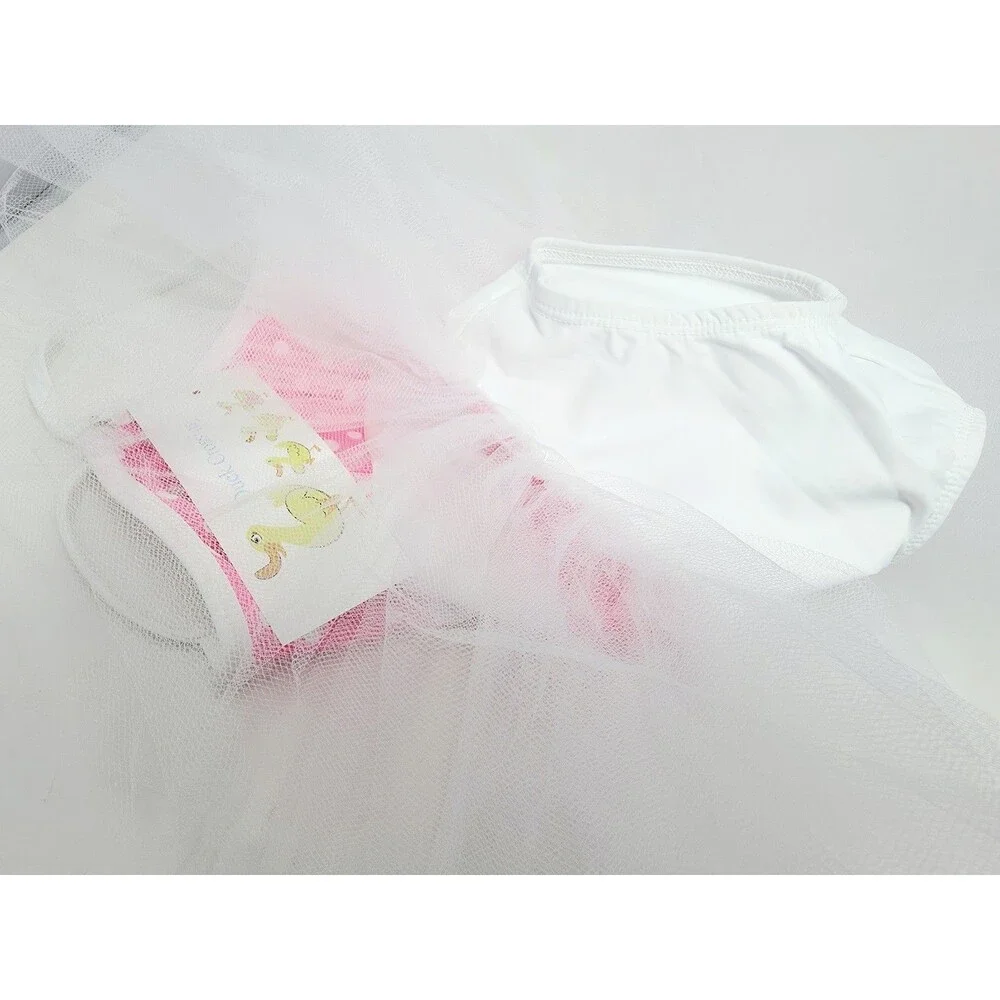 Duck Crossing Girls Ballet Skirted Tank Tutu Leotard Dress 1pc Bling Bows Tulle